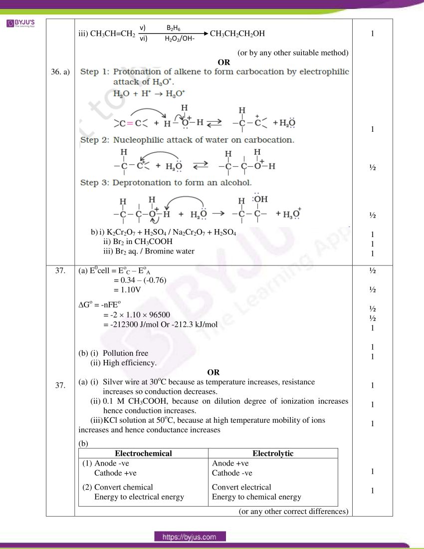 cbse class 12 chemistry 2020 question paper answer set 56 1 1 16