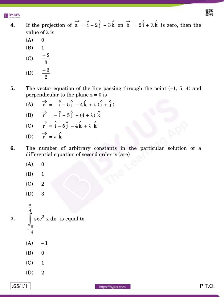 cbse class 12 maths 2020 question paper set 65 1 1 05