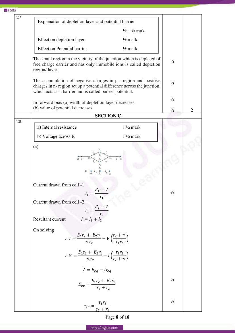 cbse class 12 physics 2020 question paper answer set 55 1 1 06