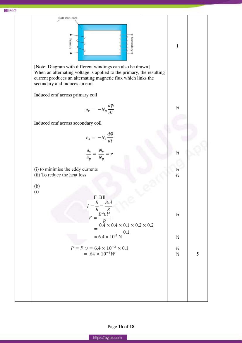 cbse class 12 physics 2020 question paper answer set 55 1 1 14