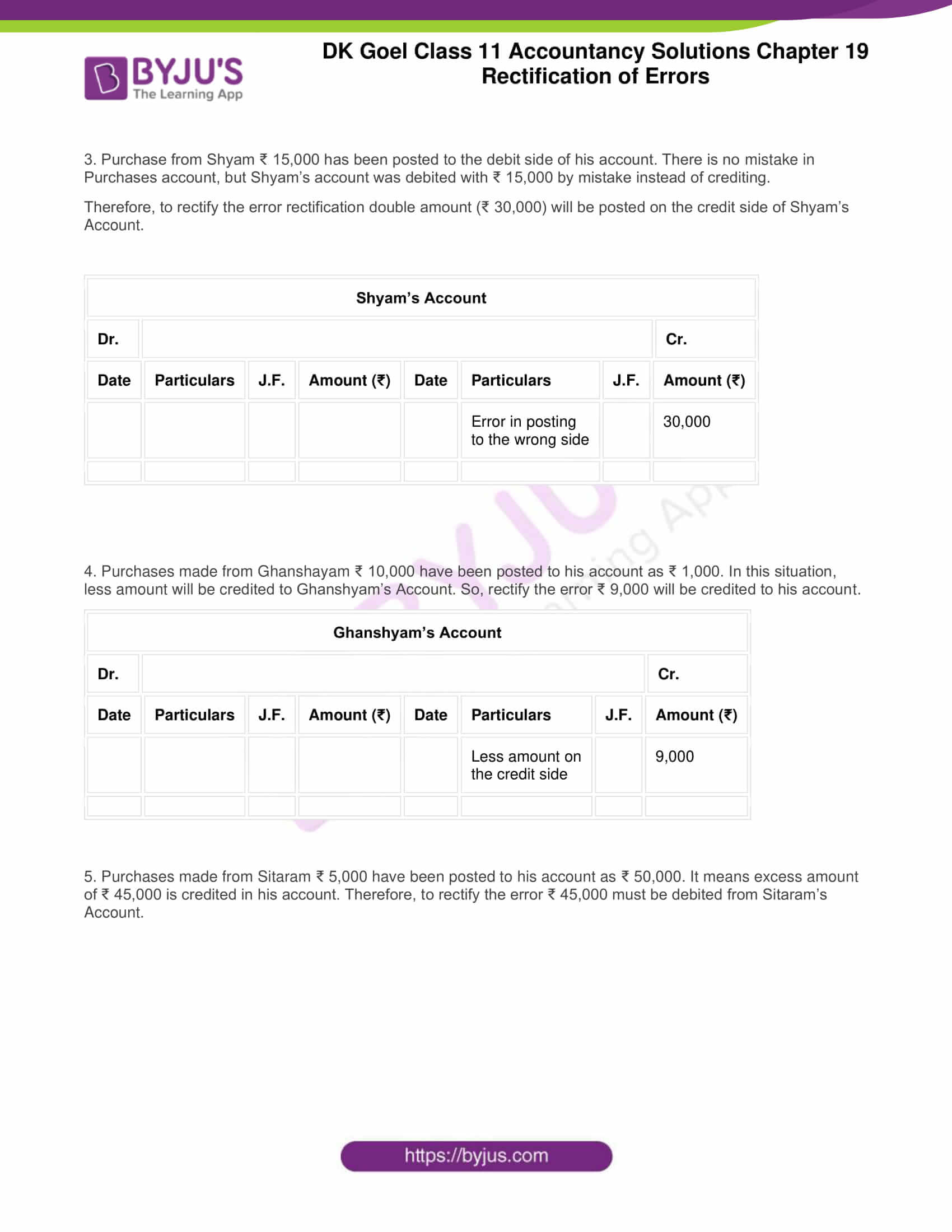 dk goel solutions class 11 accountancy chapter 19 rectification 21