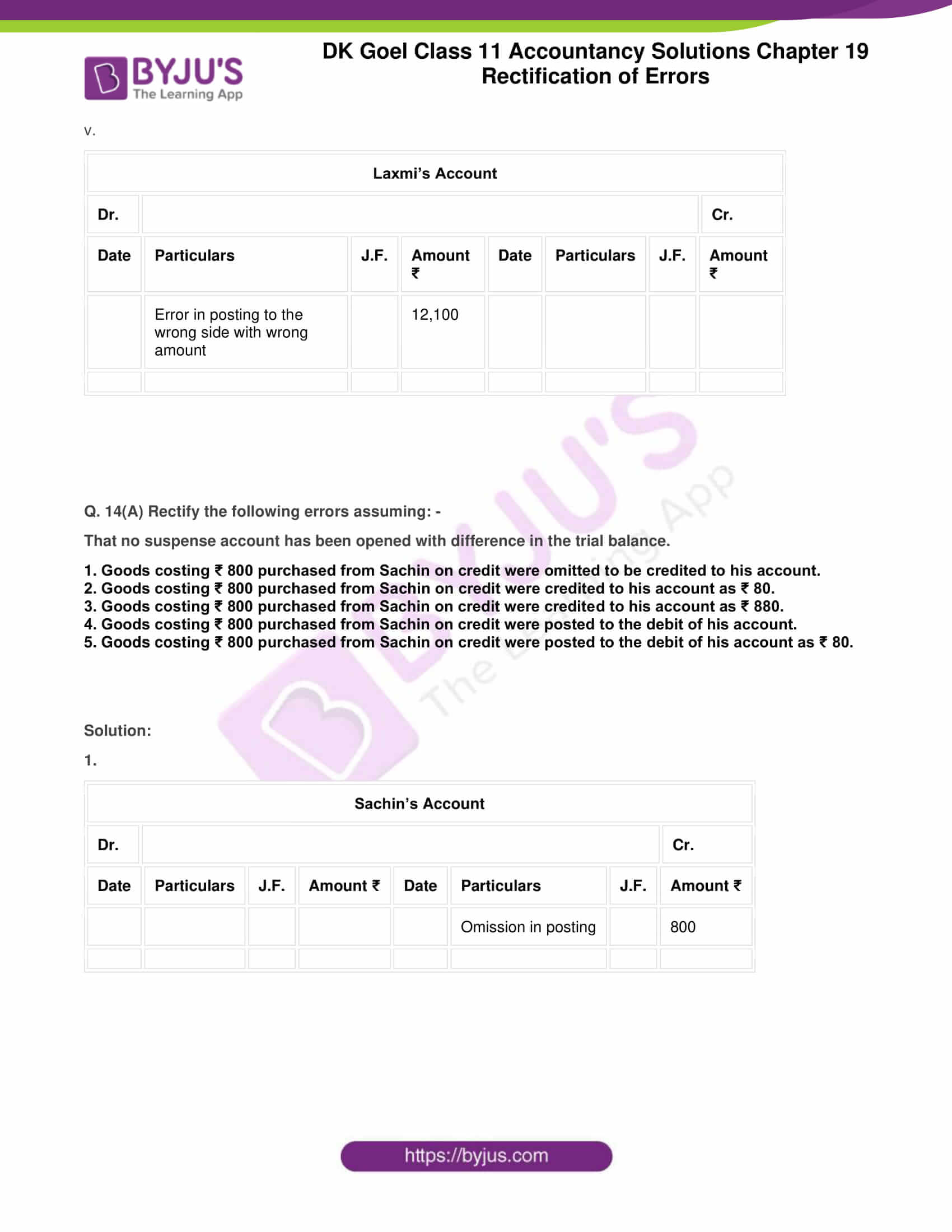 dk goel solutions class 11 accountancy chapter 19 rectification 24