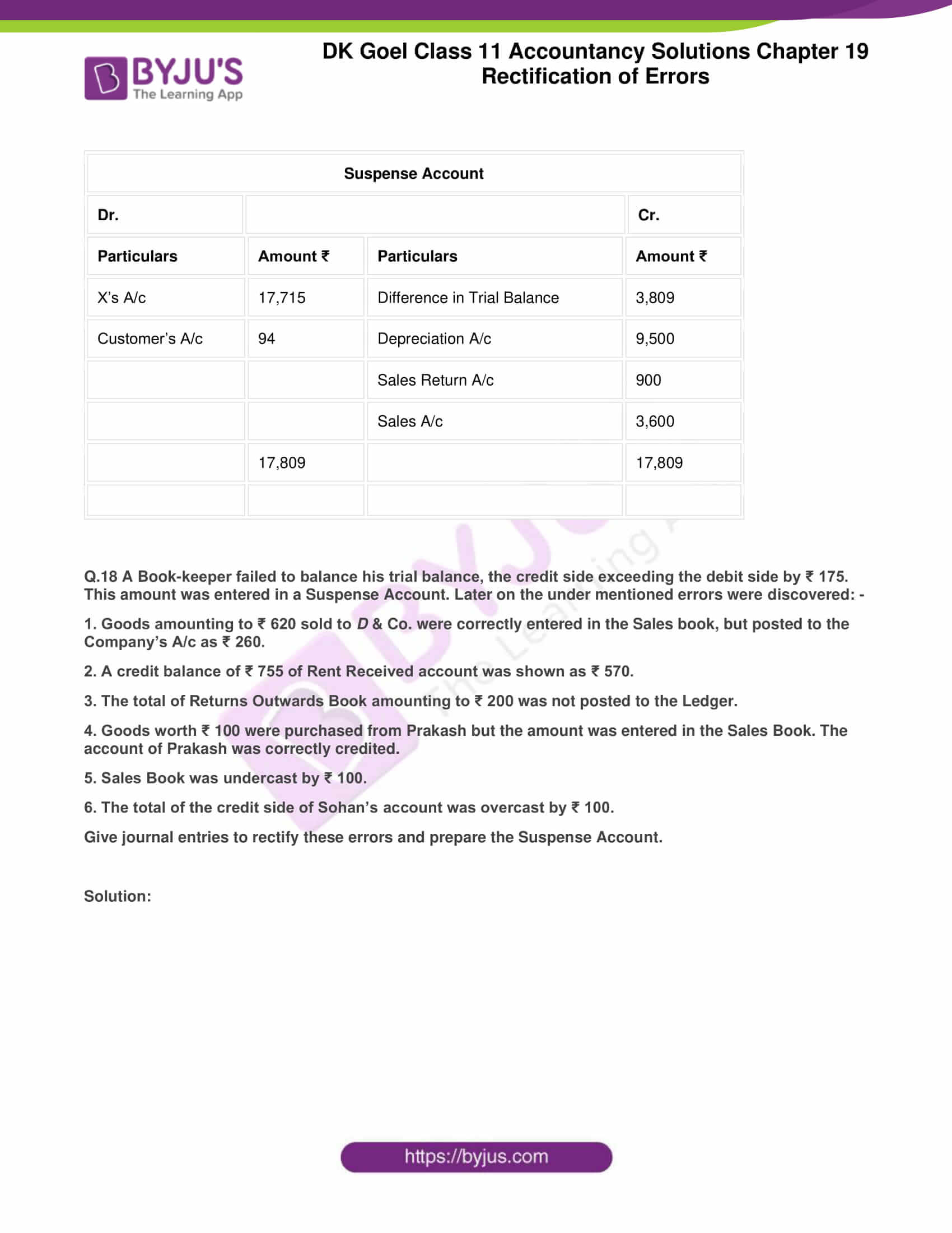 dk goel solutions class 11 accountancy chapter 19 rectification 34