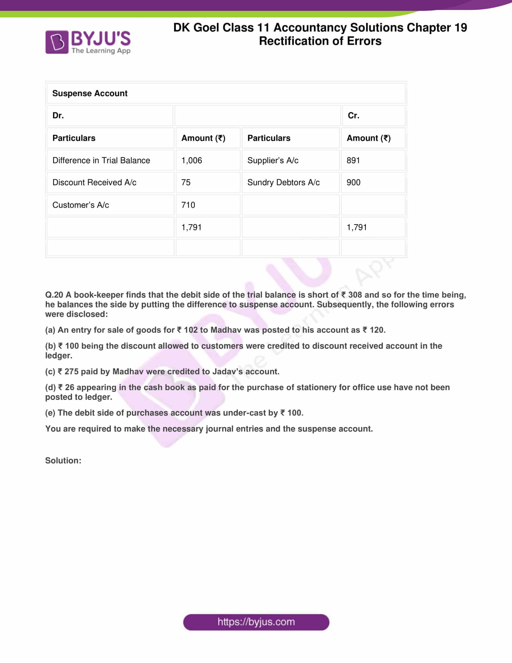 dk goel solutions class 11 accountancy chapter 19 rectification 38