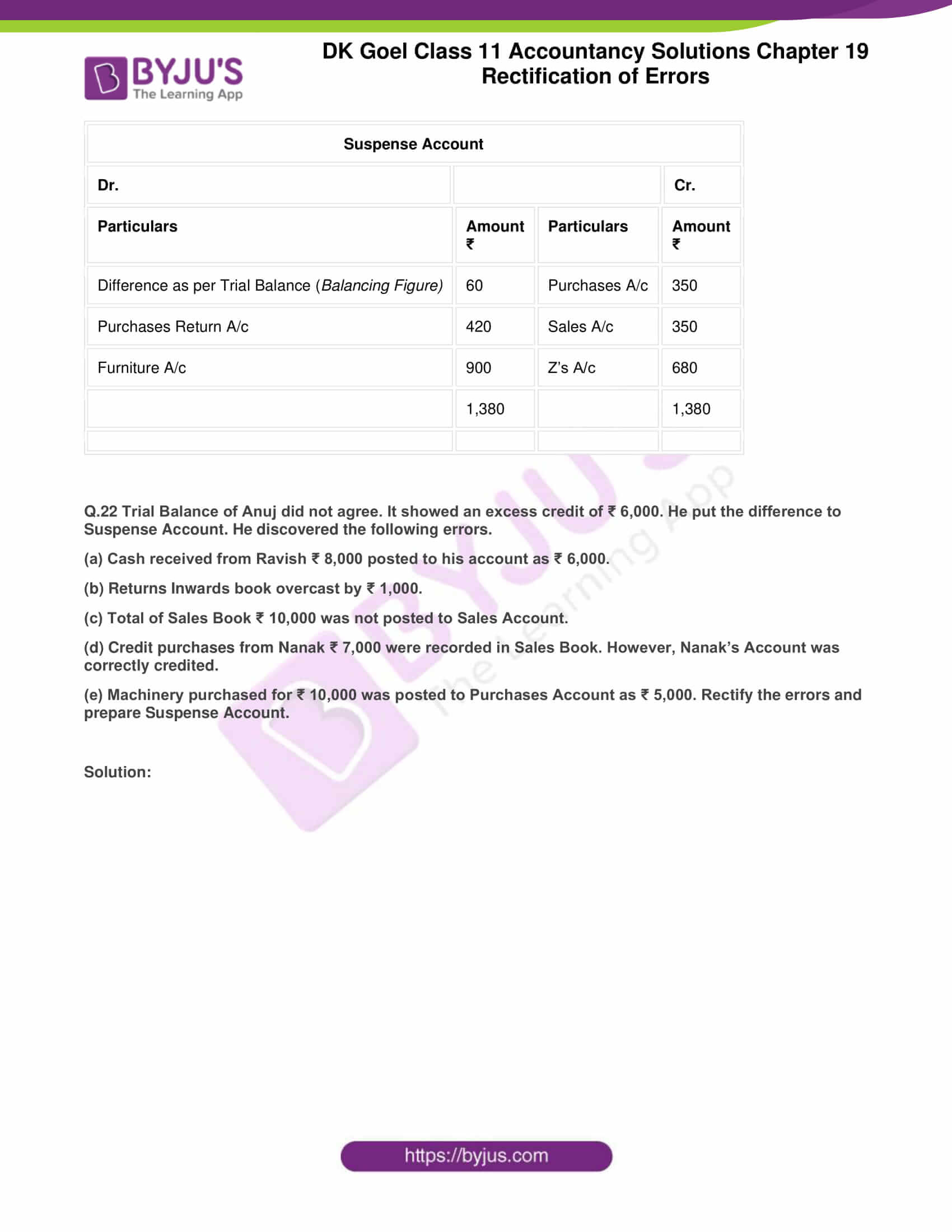 dk goel solutions class 11 accountancy chapter 19 rectification 42