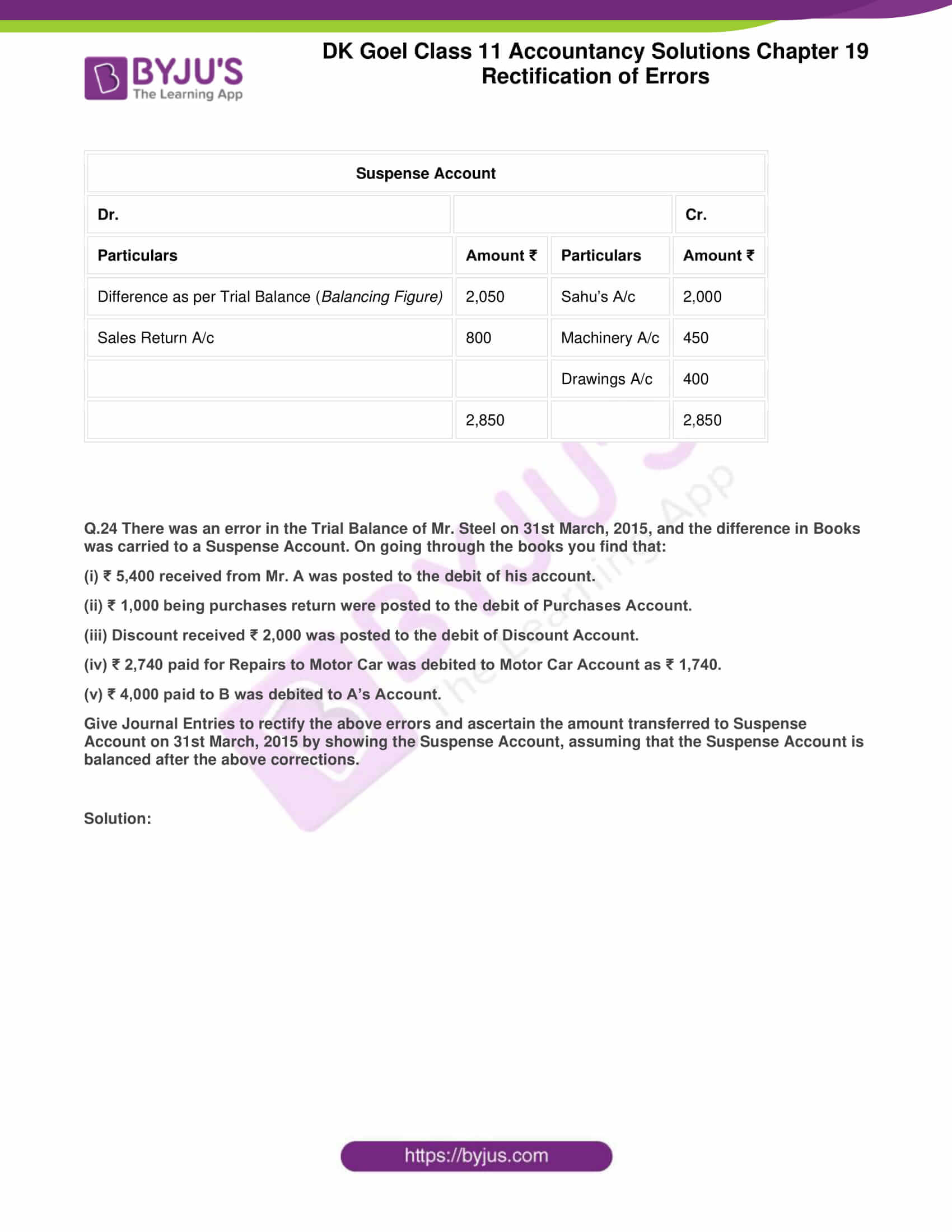 dk goel solutions class 11 accountancy chapter 19 rectification 46