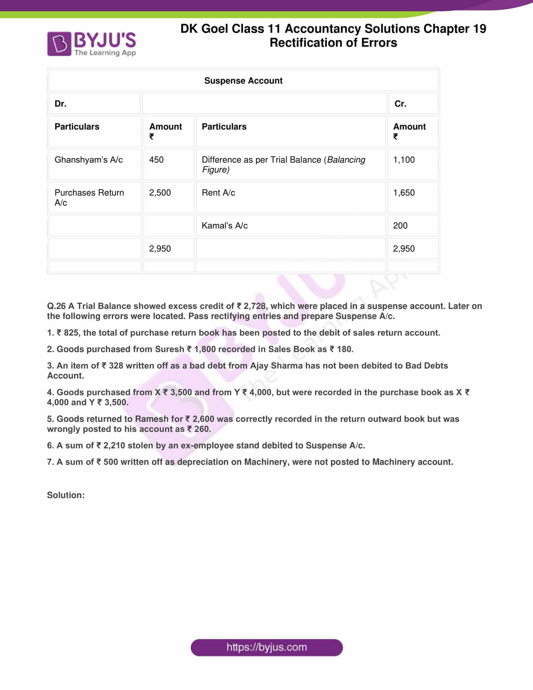 dk goel solutions class 11 accountancy chapter 19 rectification 51