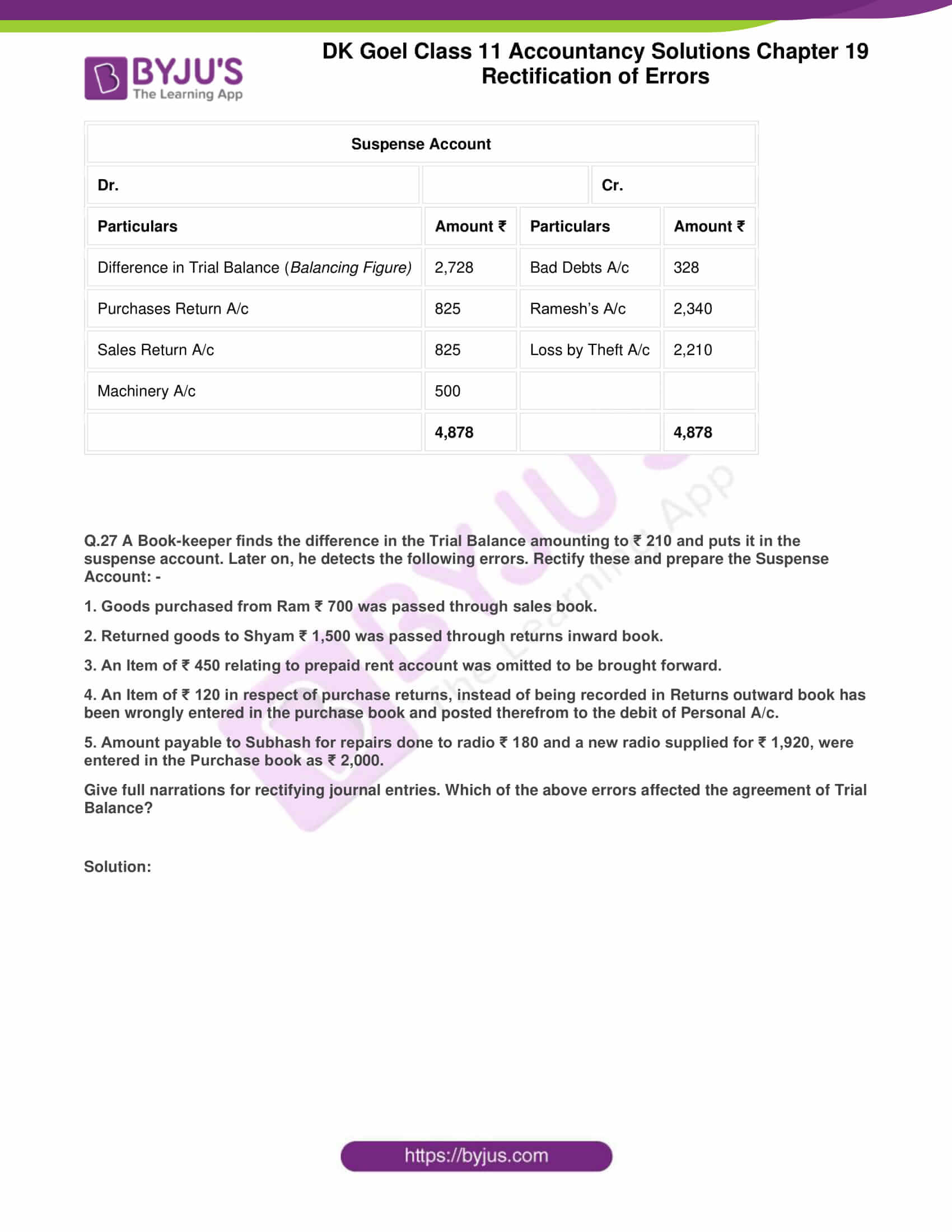 dk goel solutions class 11 accountancy chapter 19 rectification 53