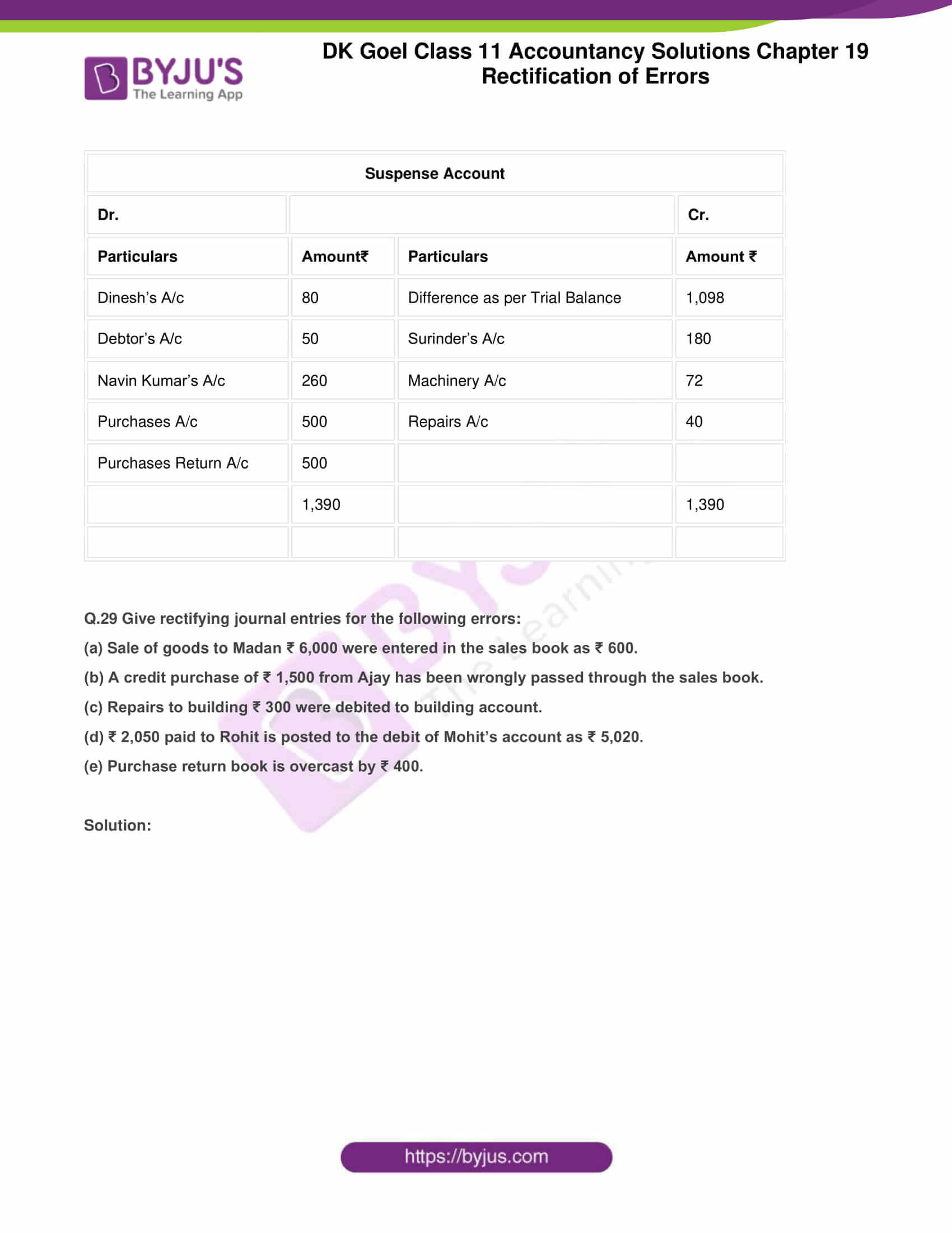 dk goel solutions class 11 accountancy chapter 19 rectification 57