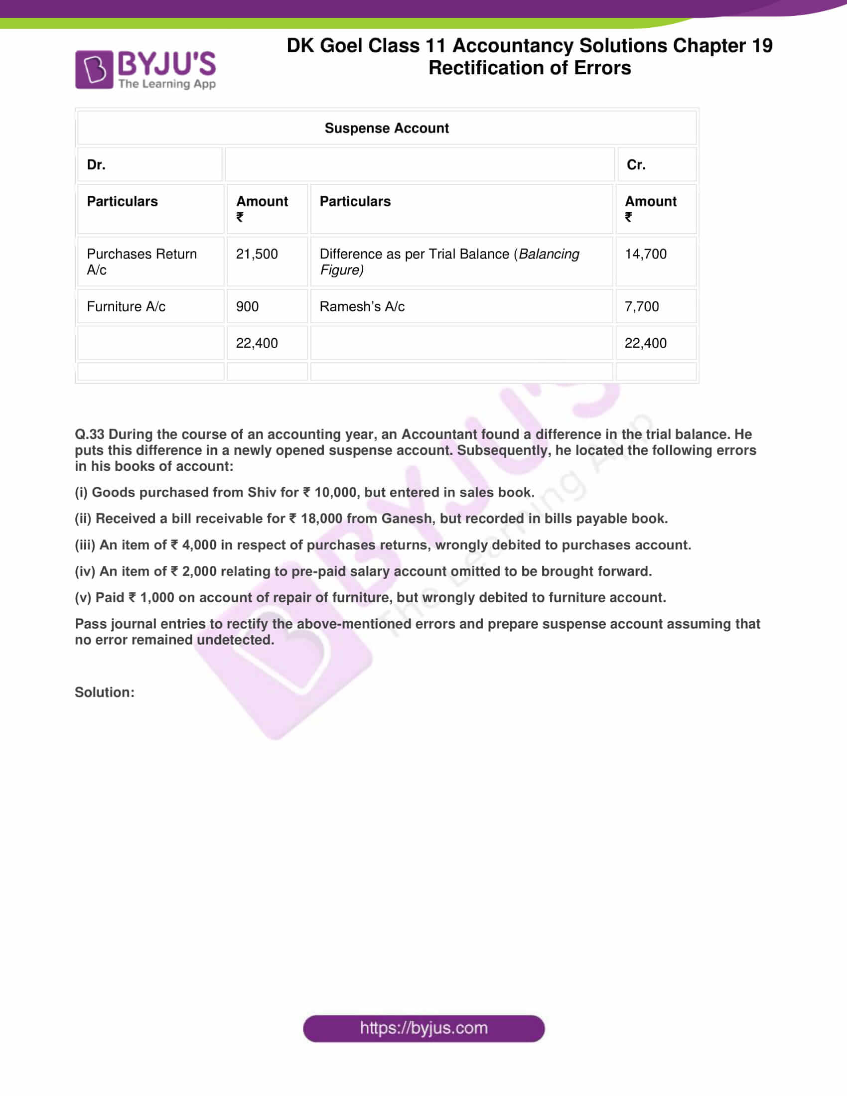 dk goel solutions class 11 accountancy chapter 19 rectification 63