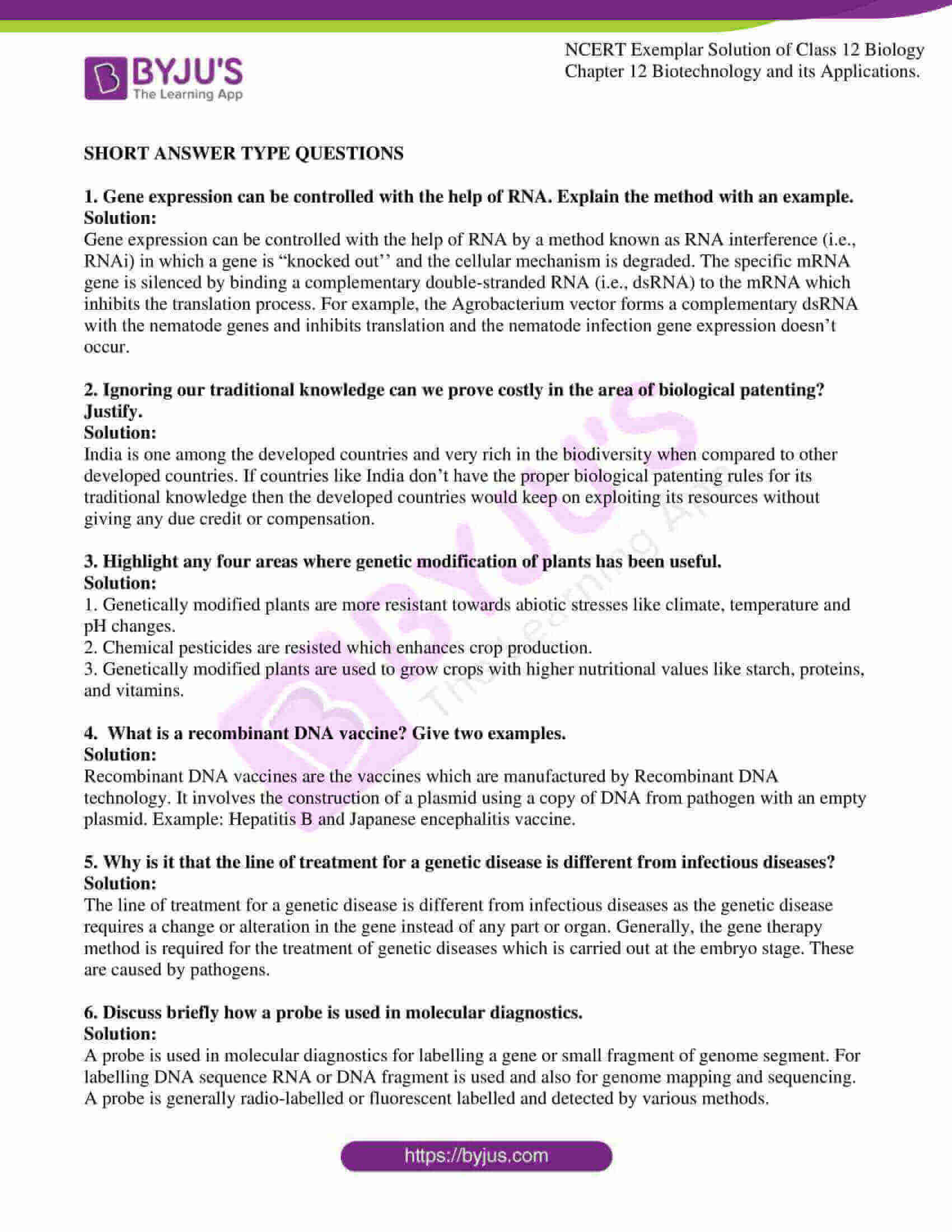 ncert exemplar solution of class 12 biology chapter 12. 06