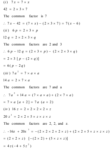 Class 8 Ncert Solution Maths Chapter 14 Factorisation Exercise 14 1 Reliable Education Group