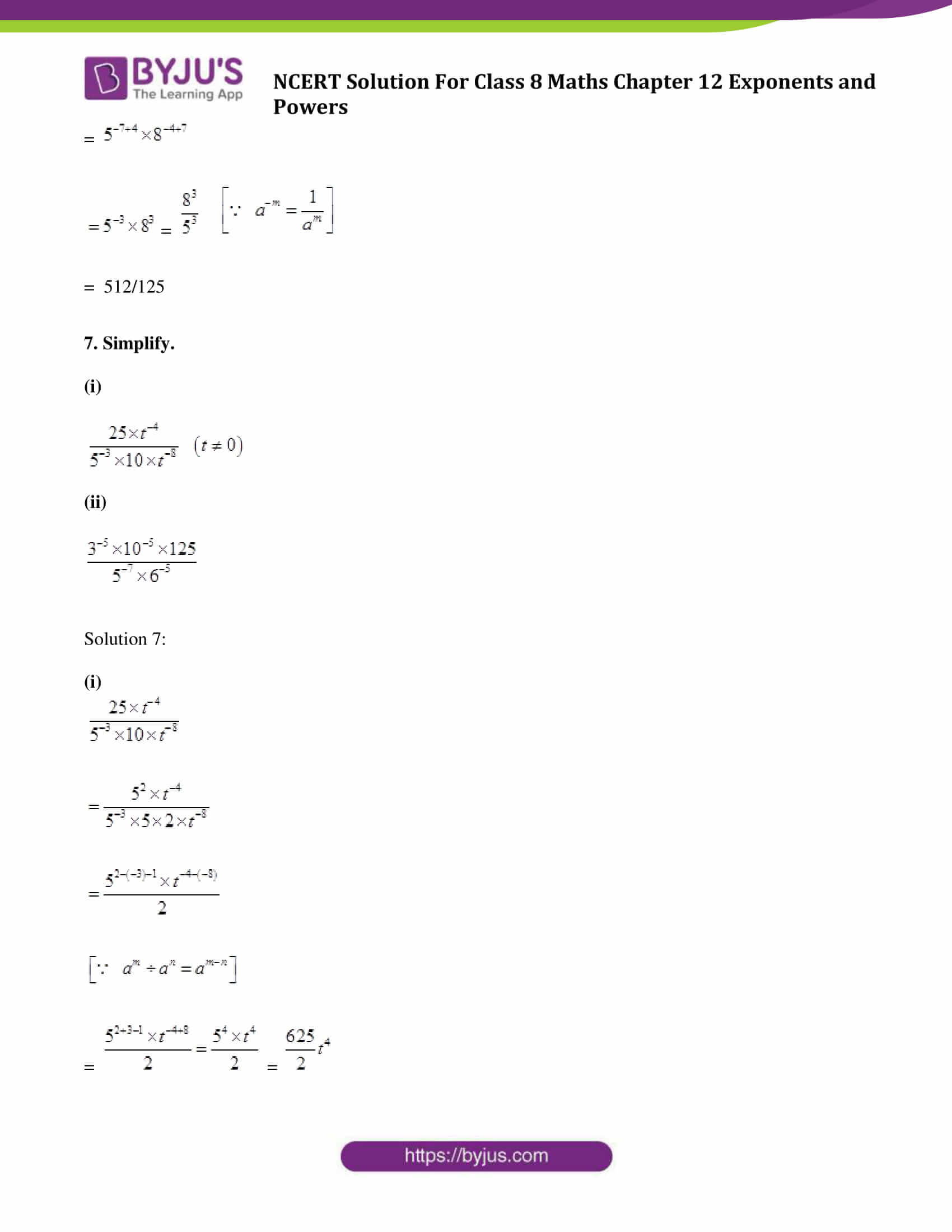ncert solutions class 8 maths chapter 12 exponents and powers byjus