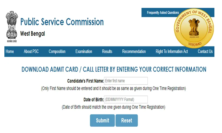 WBCS Admit Card - How to Download WBCS Admit Card (3)