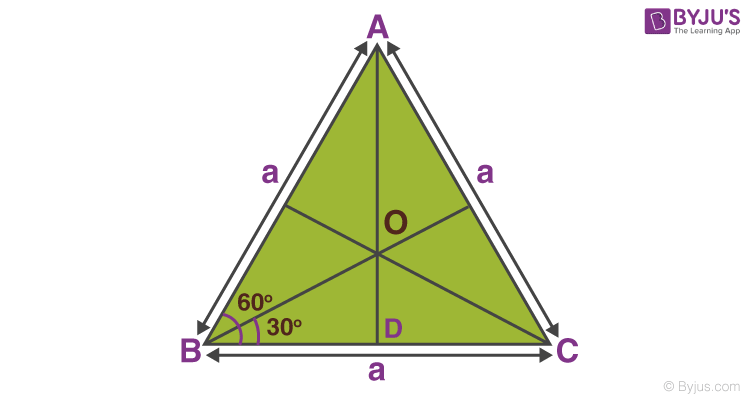 centre of mass of an equilateral triangle