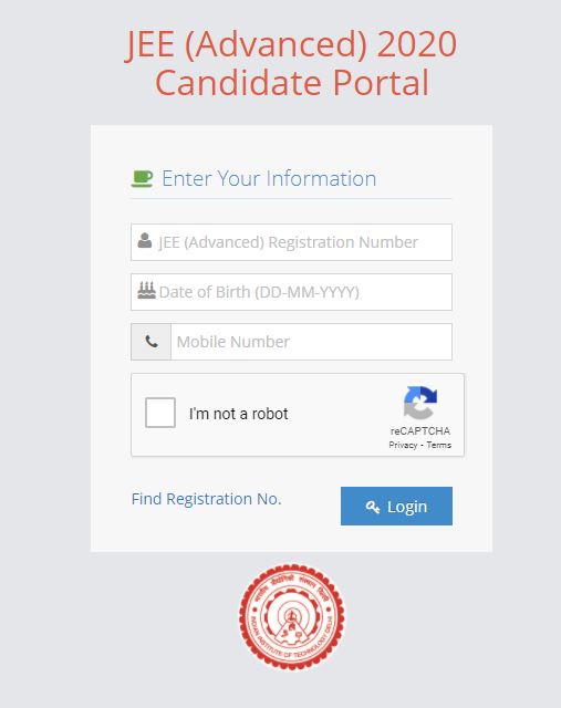 JEE Advanced Candidate Portal