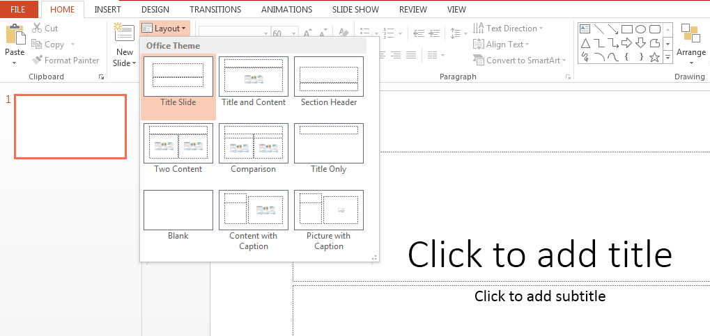 MS PowerPoint - Tata Letak Slide