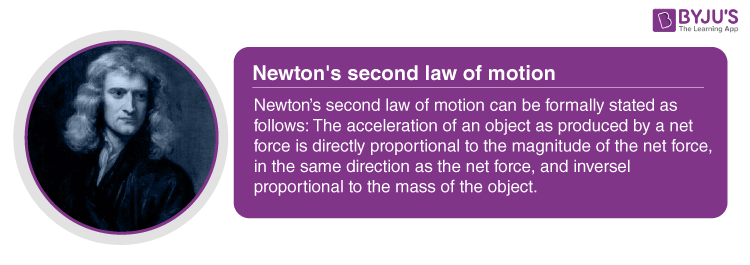 mathematical formulation of second law of motion explanation