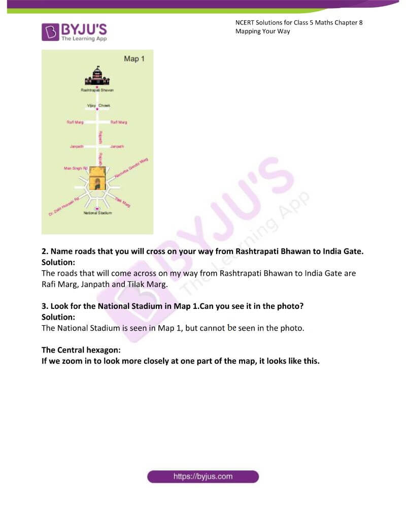 NCERT Solutions for Class 5 Maths Chapter 8 Mapping Your Way 1