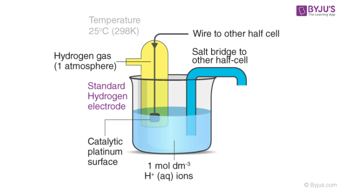 Standard Hydrogen Electrode Definition Construction And Labelled Diagram