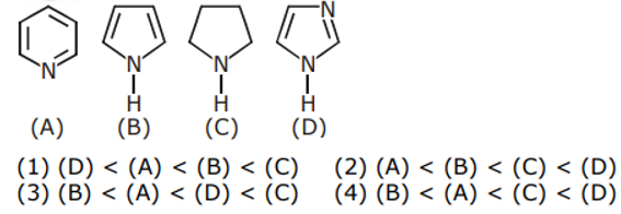 The increasing order of basicity of the following compounds is: