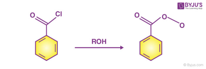 Acid chloride and alcohol