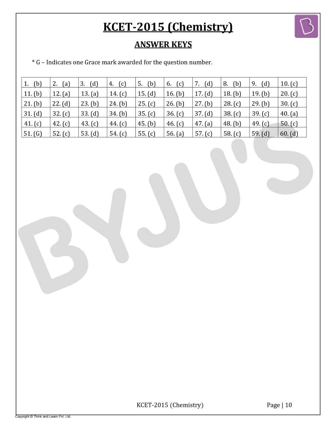 KCET 2015 Chemistry Question Paper with Solutions