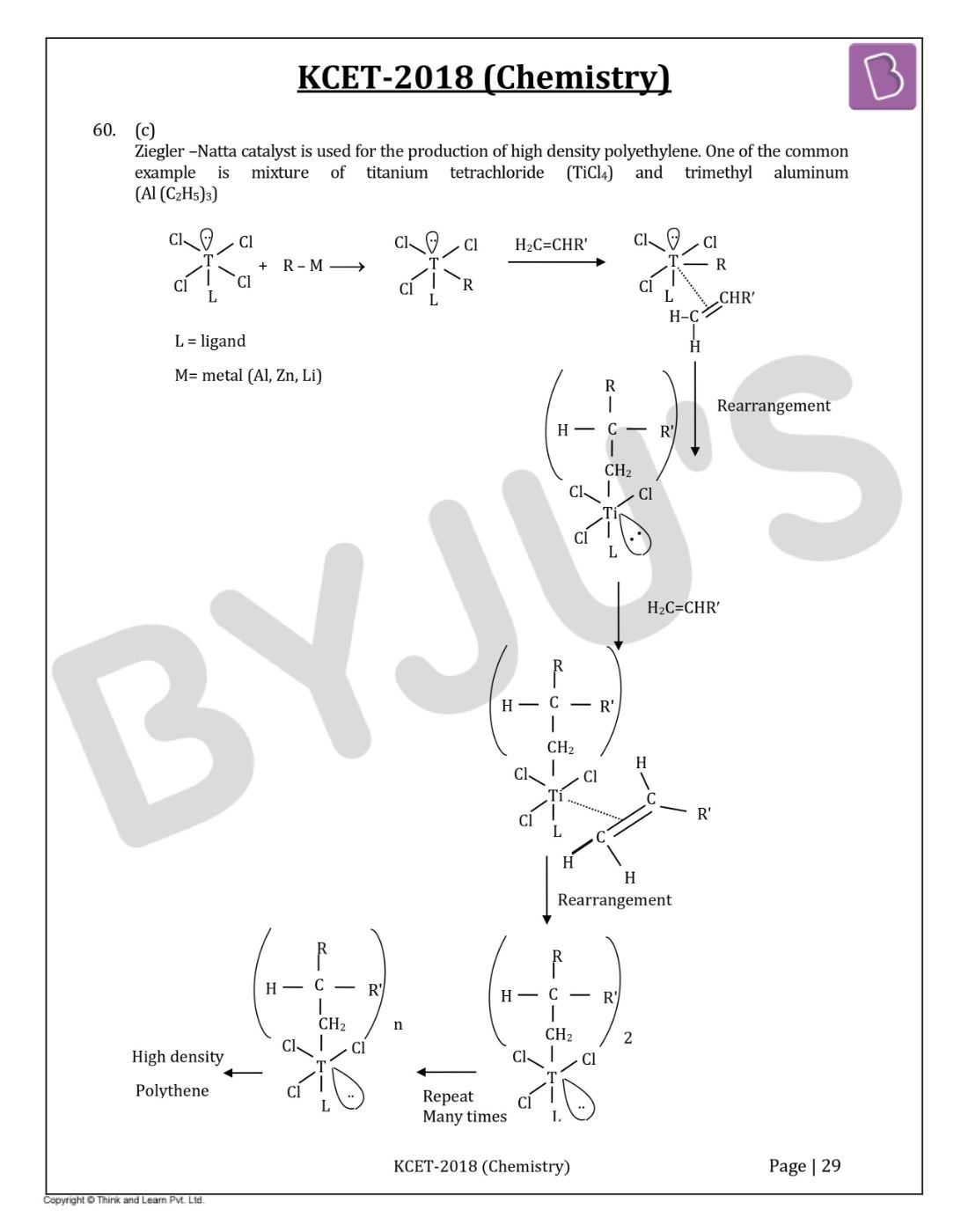 KCET 2018 Chemistry Question Paper with Solutions