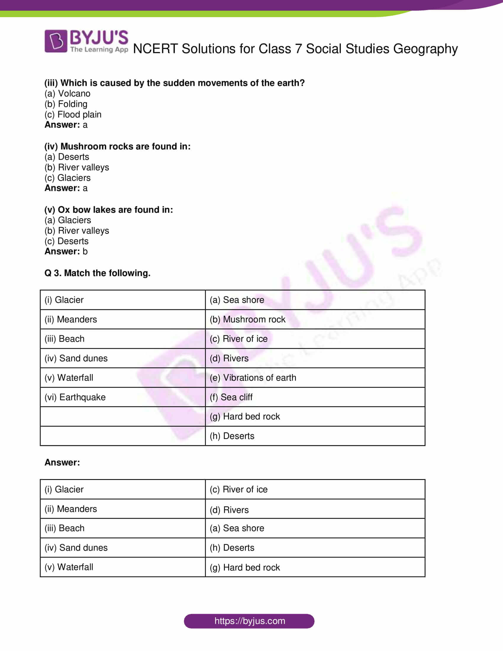 NCERT Solutions For Class 7 Geography Social Science Chapter 3 Our ...