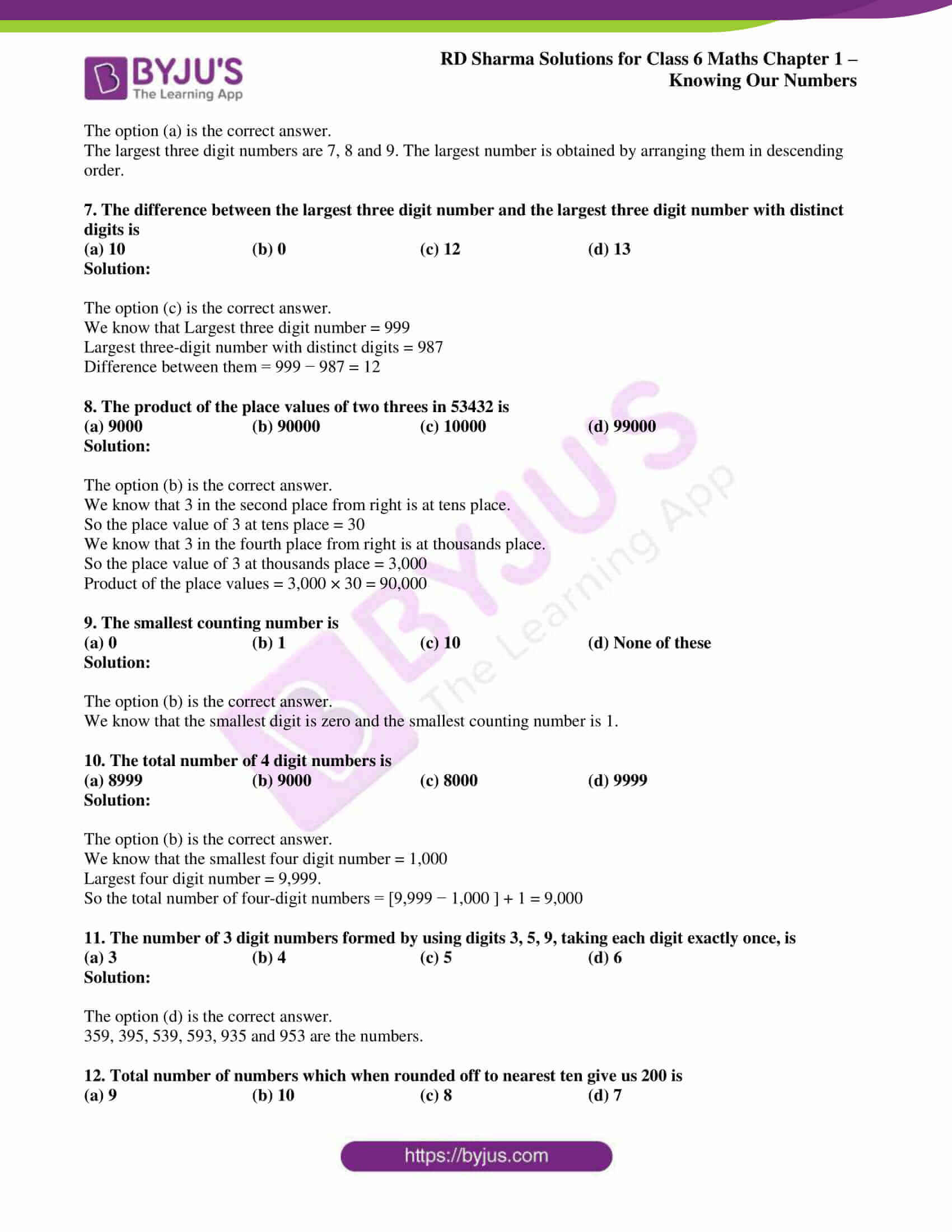 rd sharma class 6 maths solutions chapter 1 obj 2