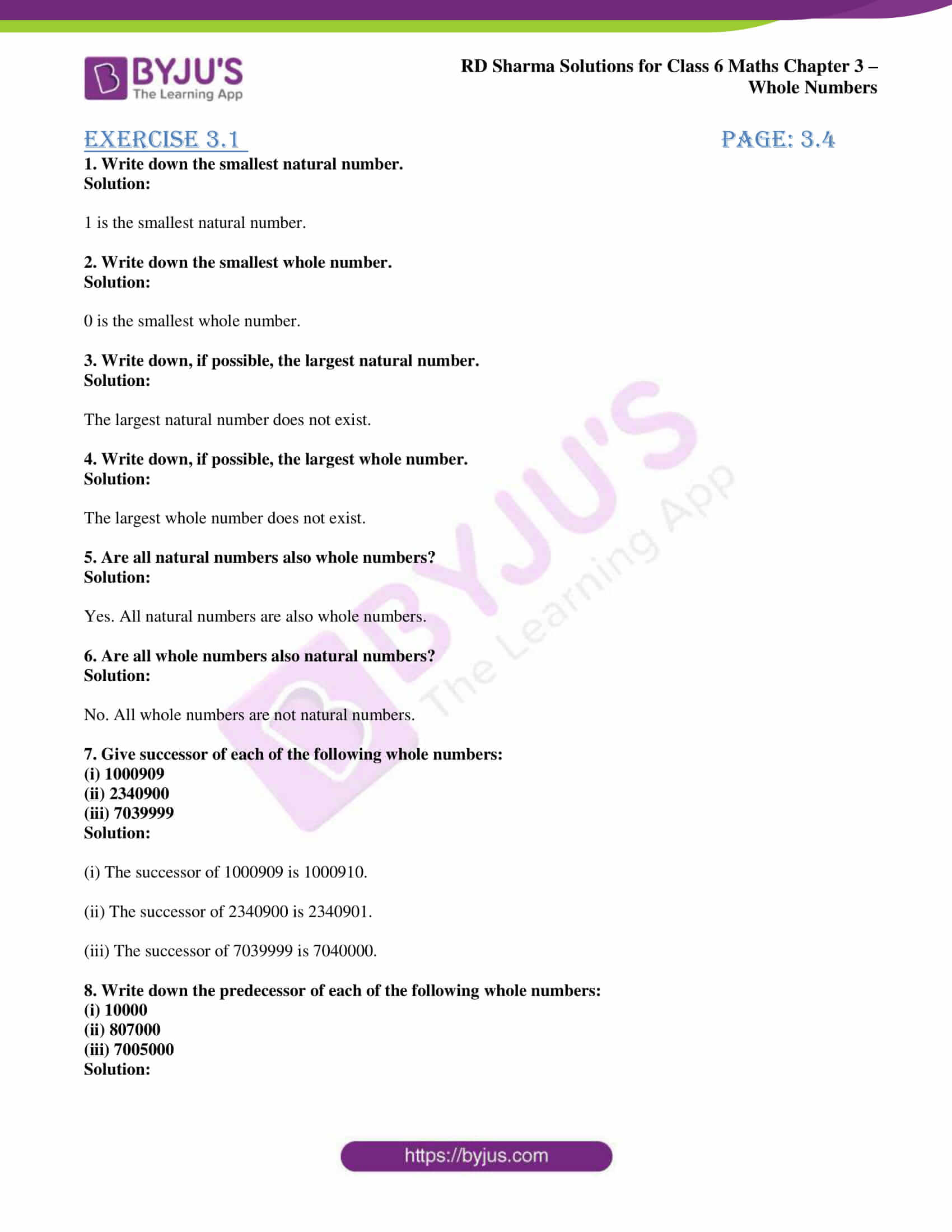 Grade 6 Natural And Whole Numbers Math Practice Questions Tests Grade 6 Natural And Whole Numbers Math Practice Questions Tests