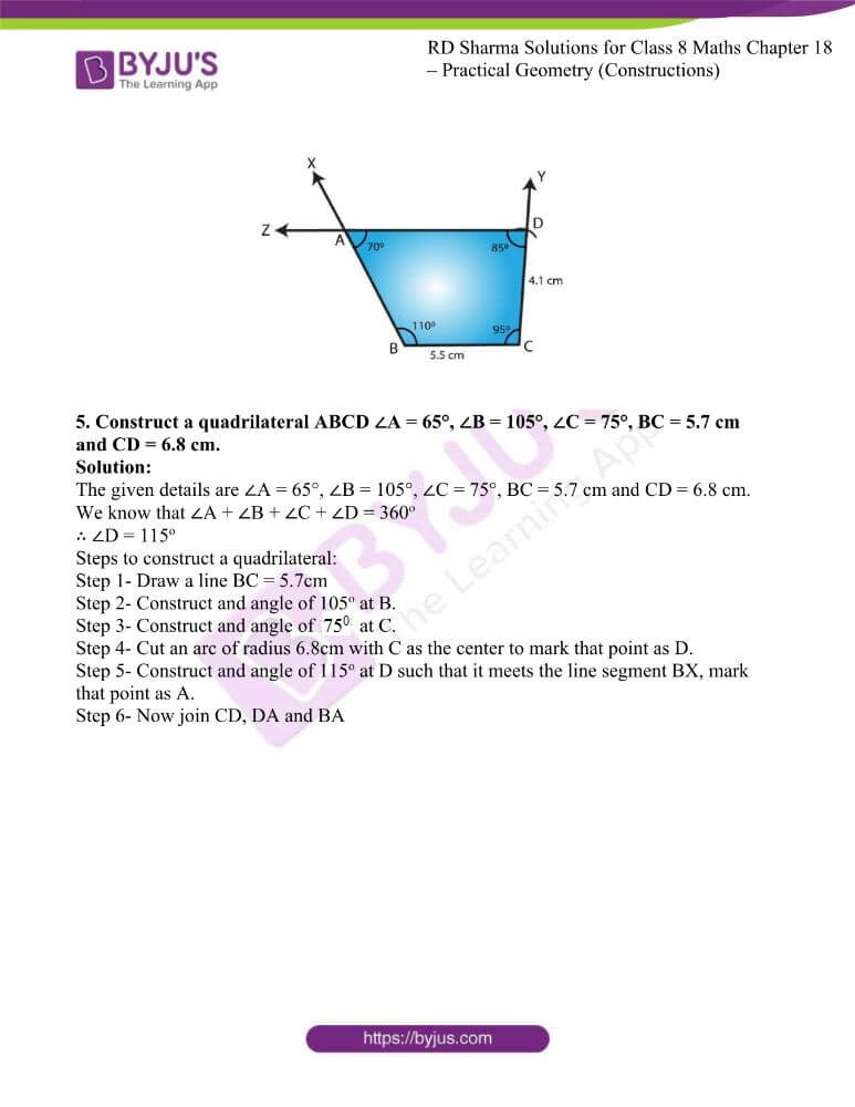 RD Sharma Solutions for Class 8 Chapter 18 Practical Geometry ...