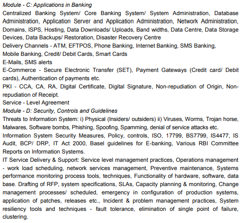 CAIIB Syllabus Elective Paper IX Information Technology