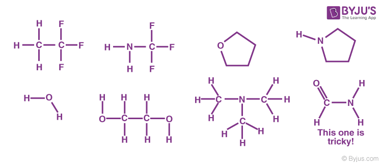 hydrogen bond examples list