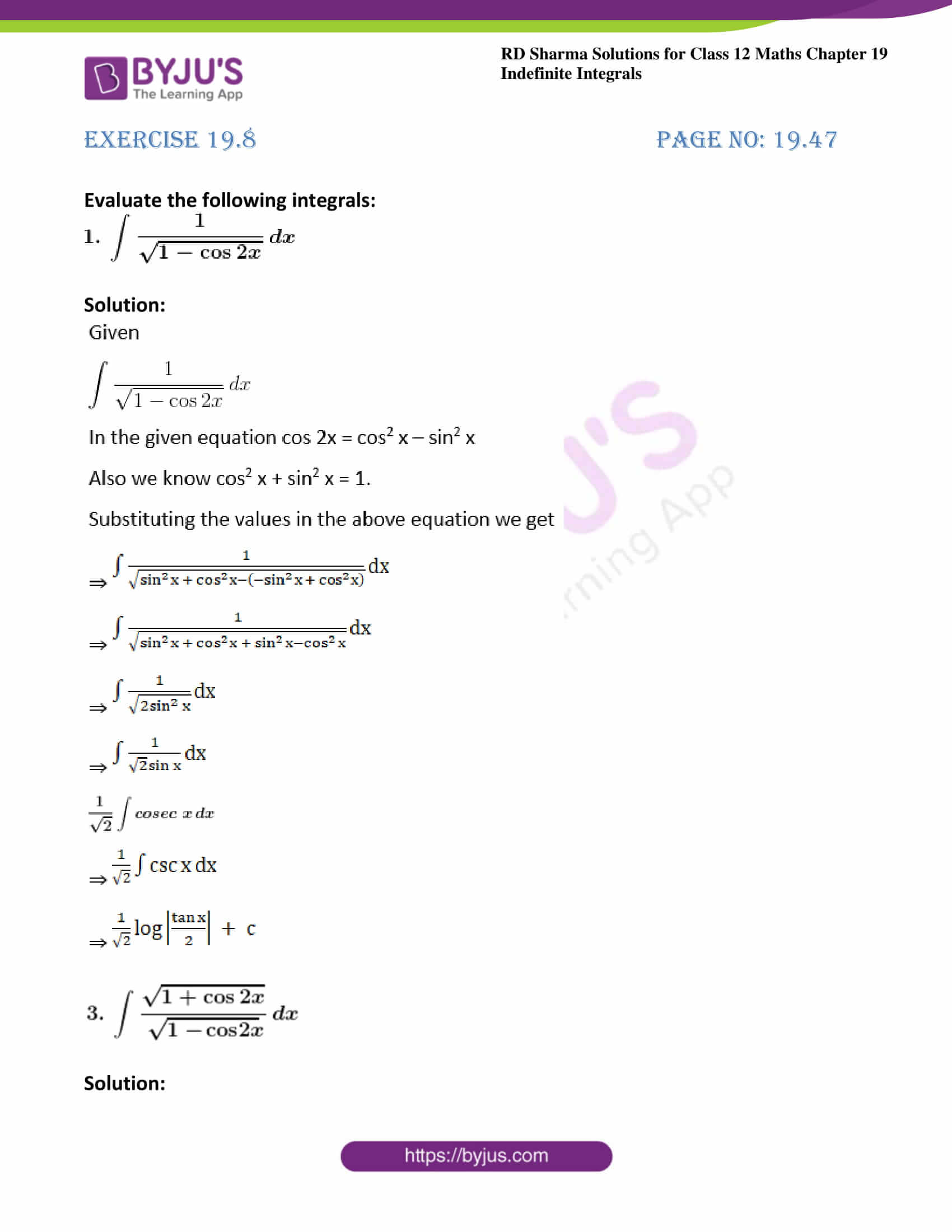 rd sharma class 12 maths solutions chapter 19 ex 8 1