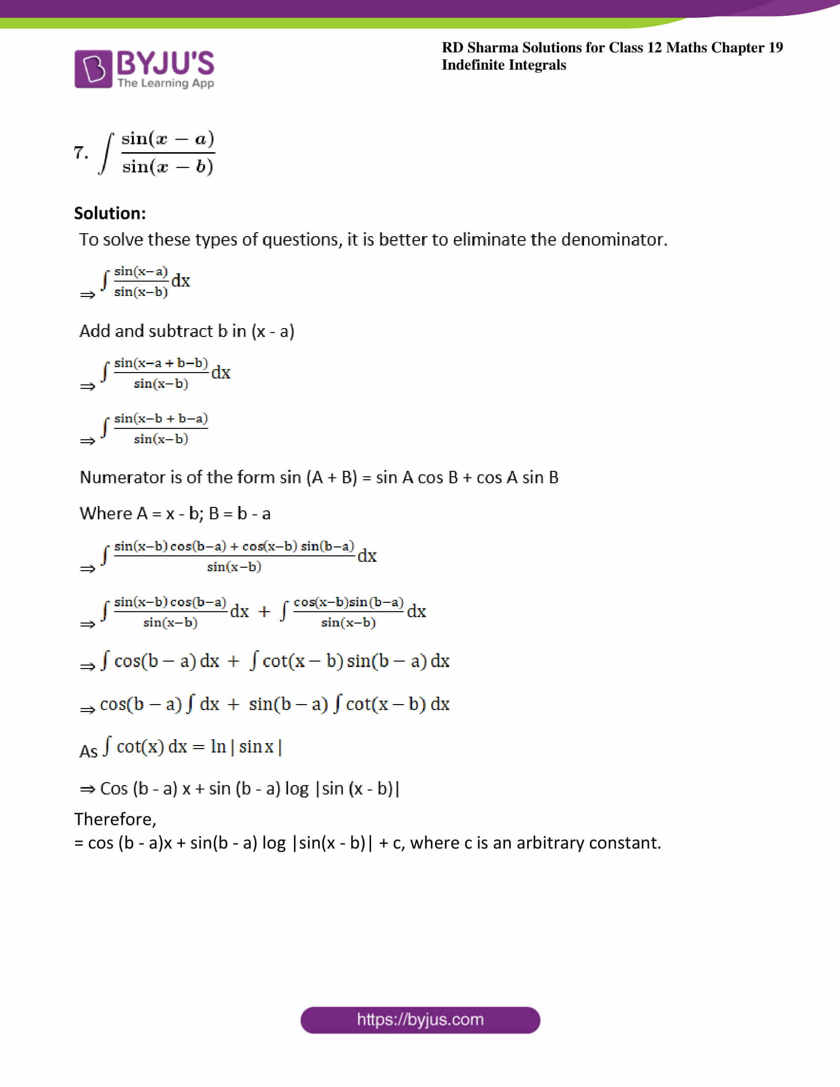 rd sharma class 12 maths solutions chapter 19 ex 8 5