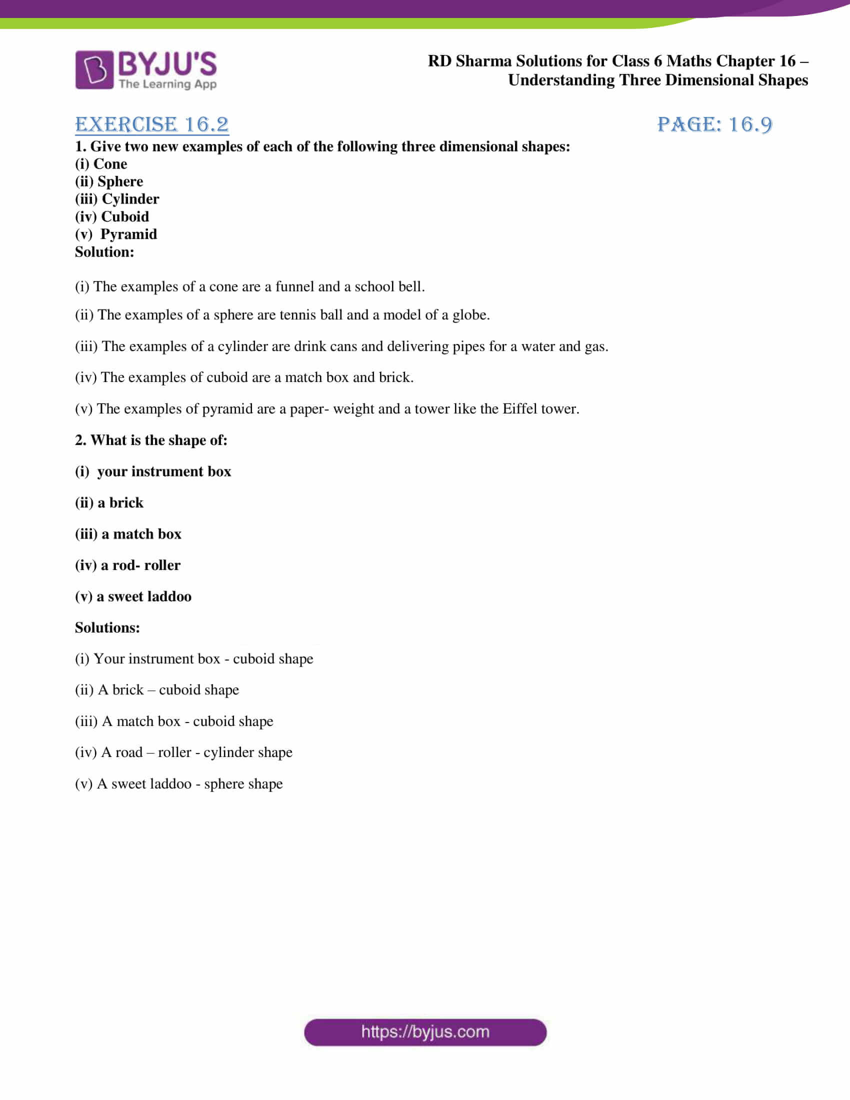 rd sharma solutions nov2020 class 6 maths chapter 16 exercise 2 1