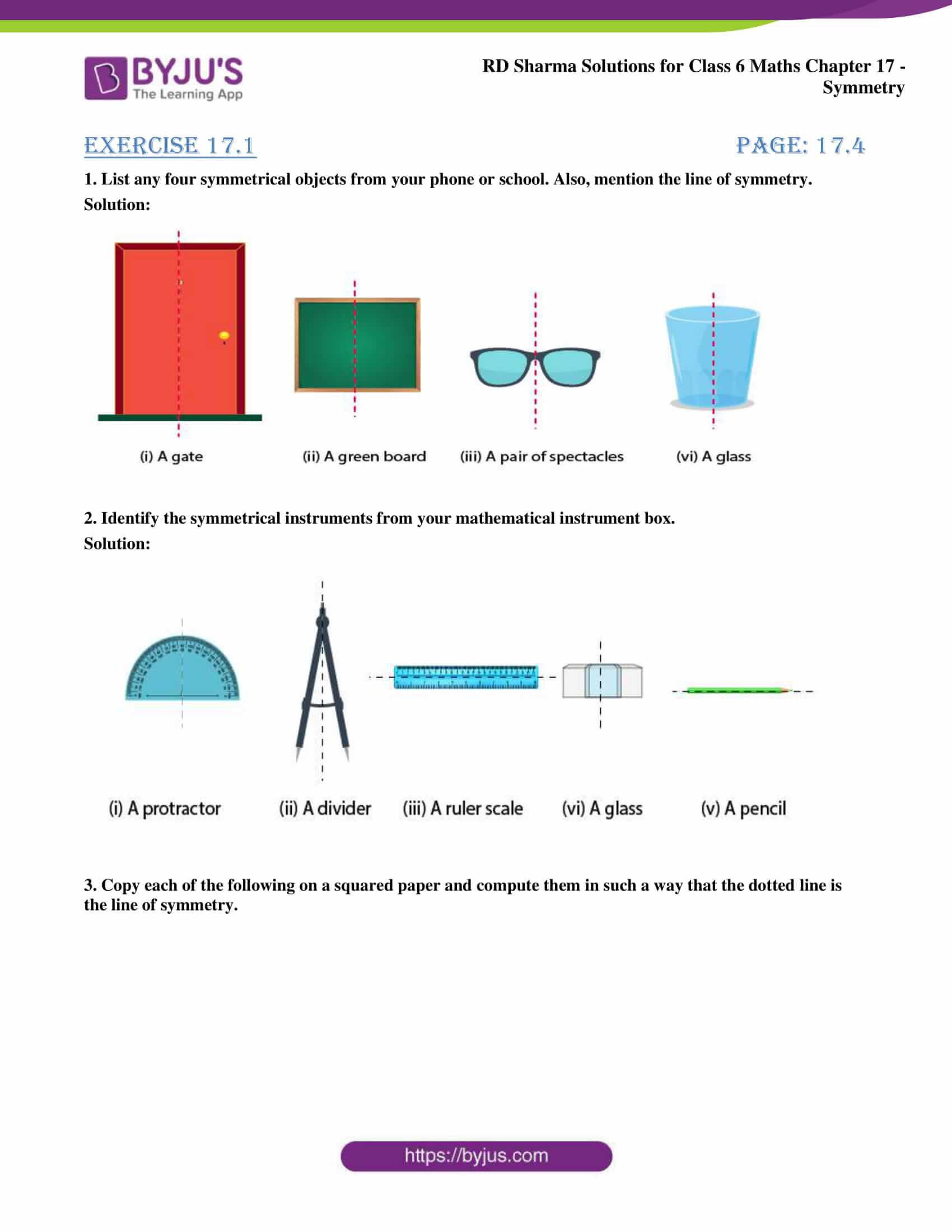 rd sharma solutions nov2020 class 6 maths chapter 17 exercise 1 1