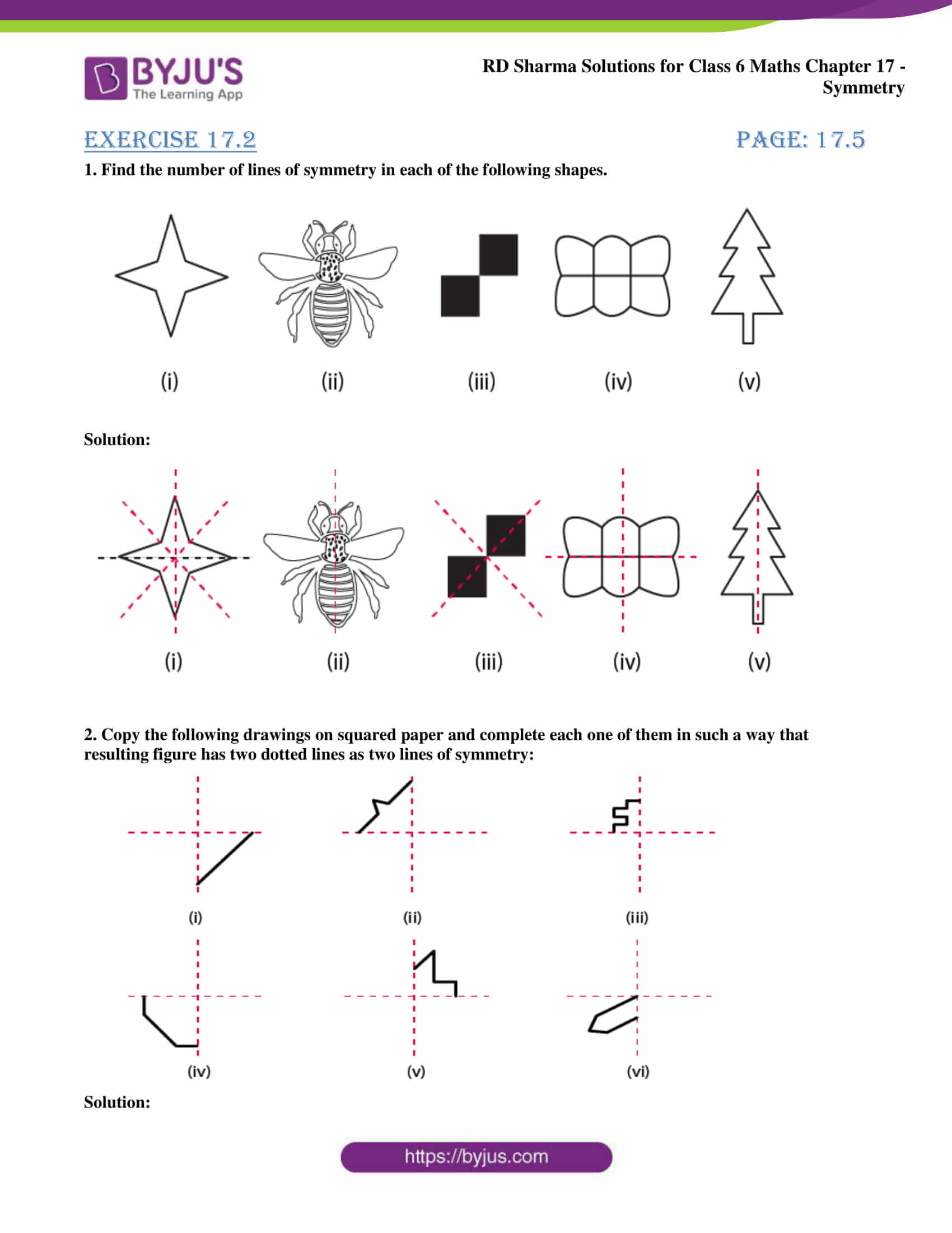 rd sharma solutions nov2020 class 6 maths chapter 17 exercise 2 1