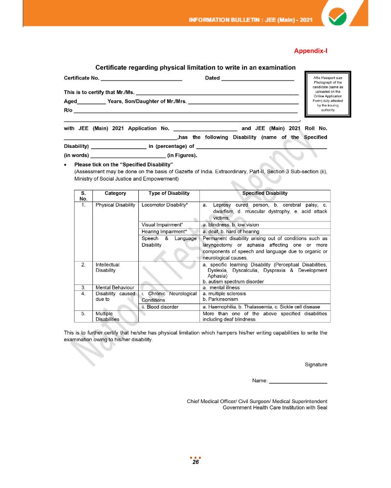 JEE Main 2021 Information Brochure 28