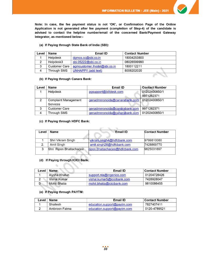 JEE Main 2021 Information Brochure 35