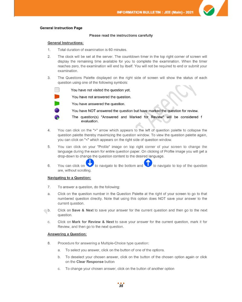 JEE Main 2021 Information Brochure 37