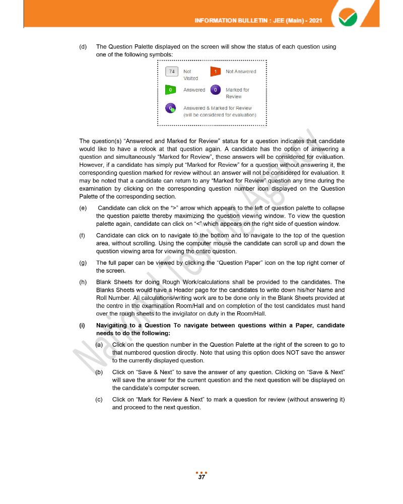 JEE Main 2021 Information Brochure 39