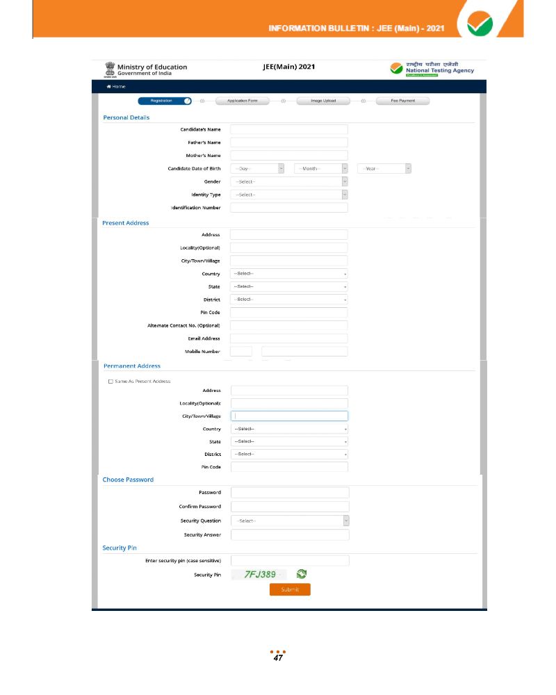 JEE Main 2021 Information Brochure 49