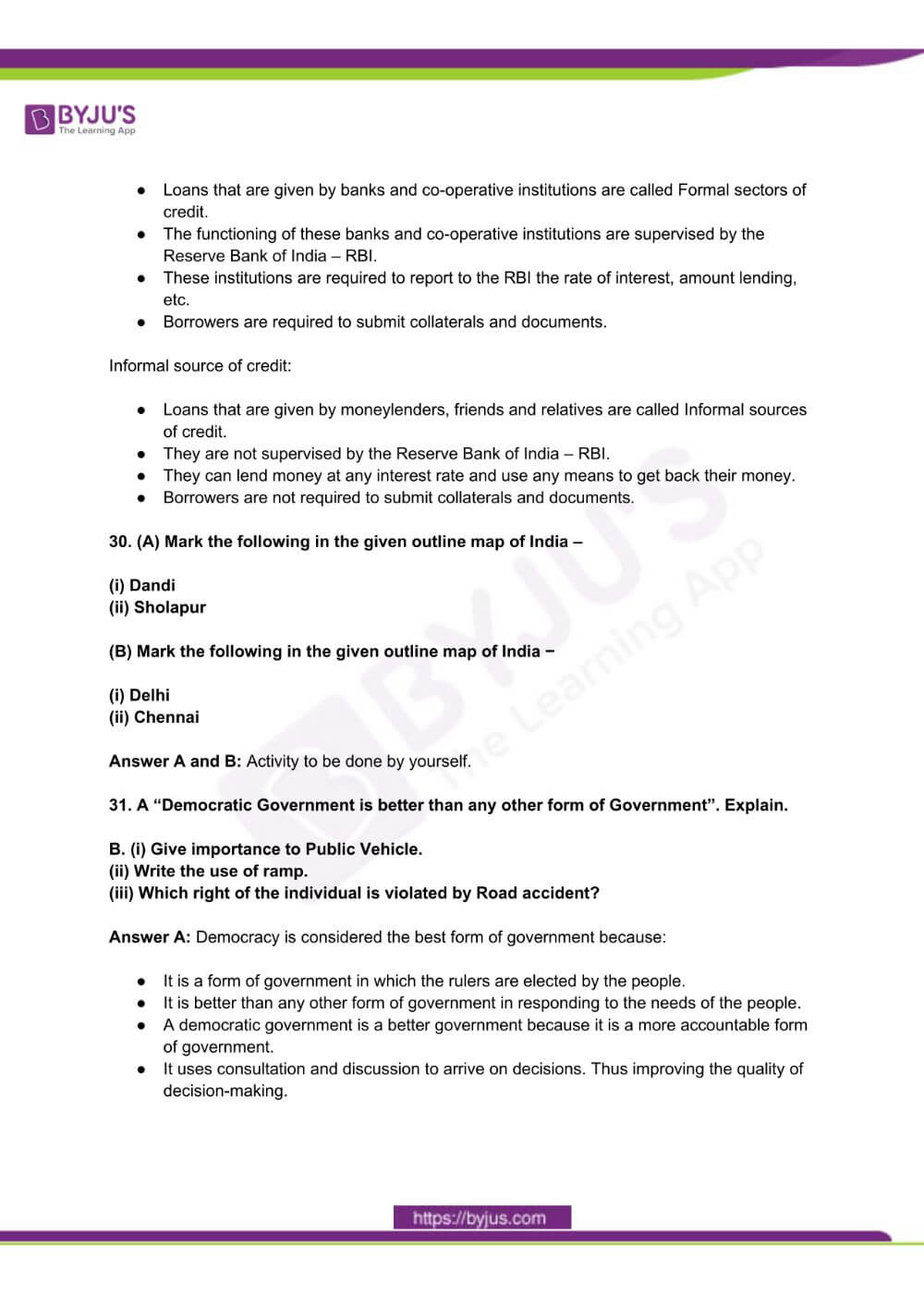 RBSE Class 10 Social Science Question Paper Solutions 2016 PDF 8