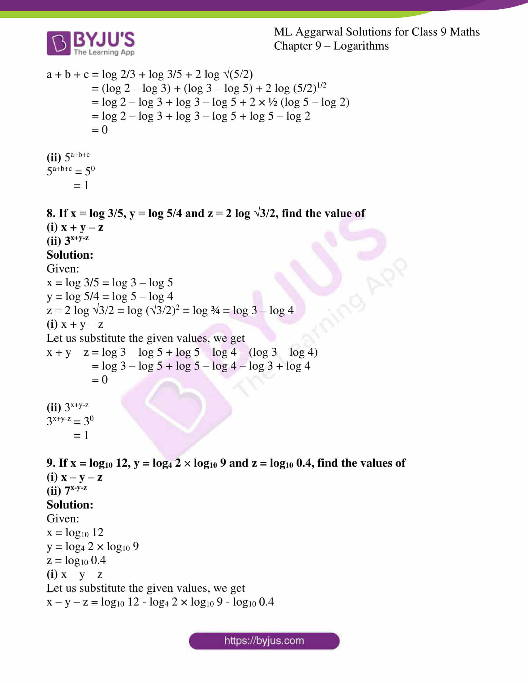 ml aggarwal solutions for class 9 maths chapter 9 20