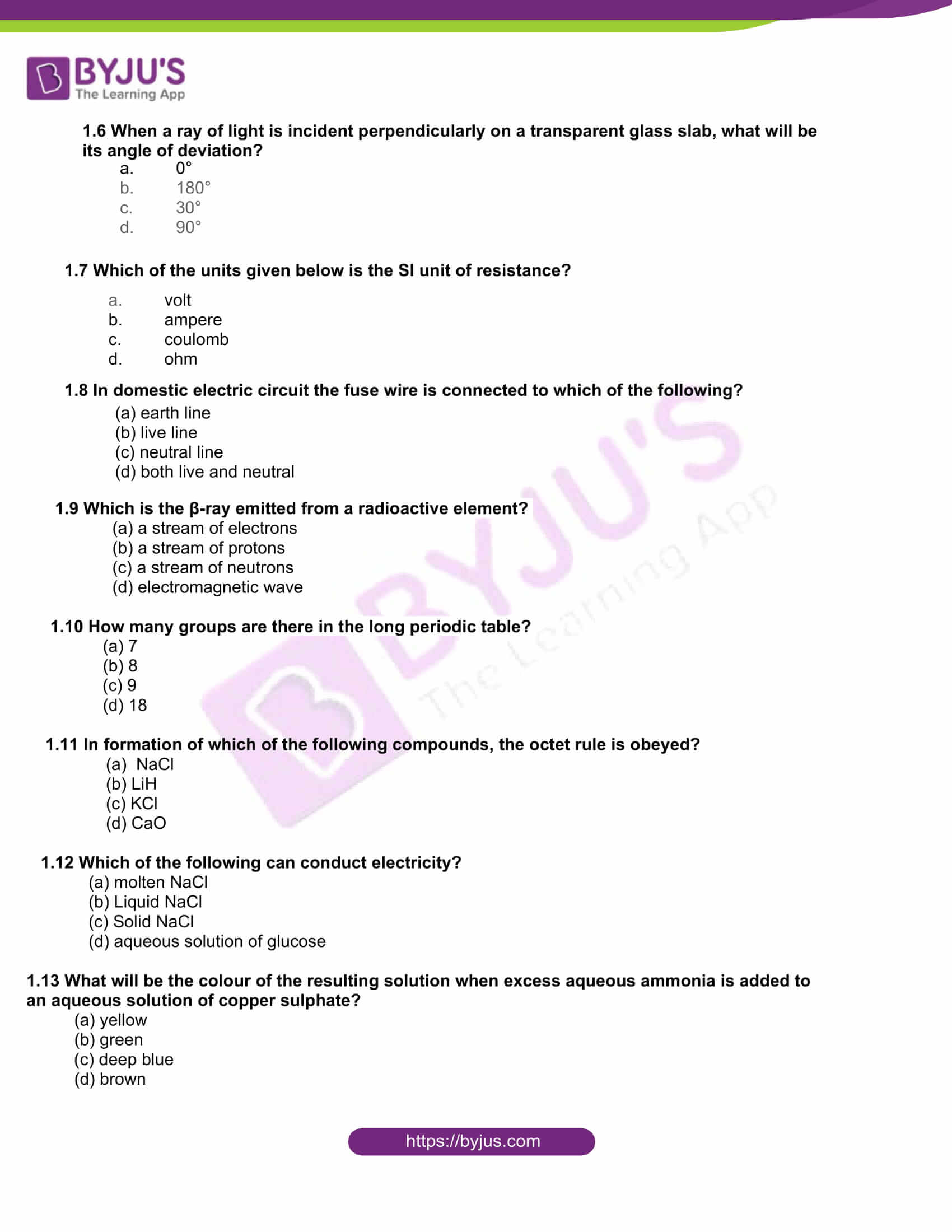 west bengal board class 10 physical science 2018 question paper 2