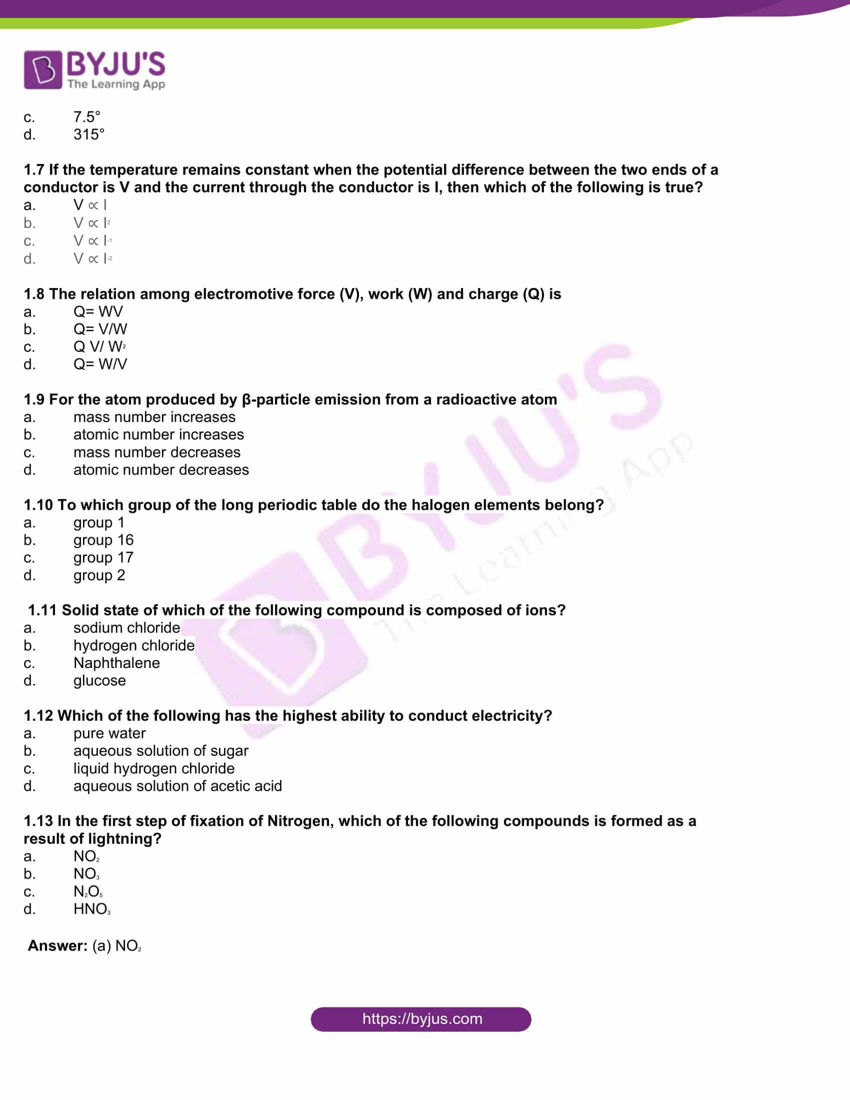 west bengal board class 10 physical science 2019 question paper 2