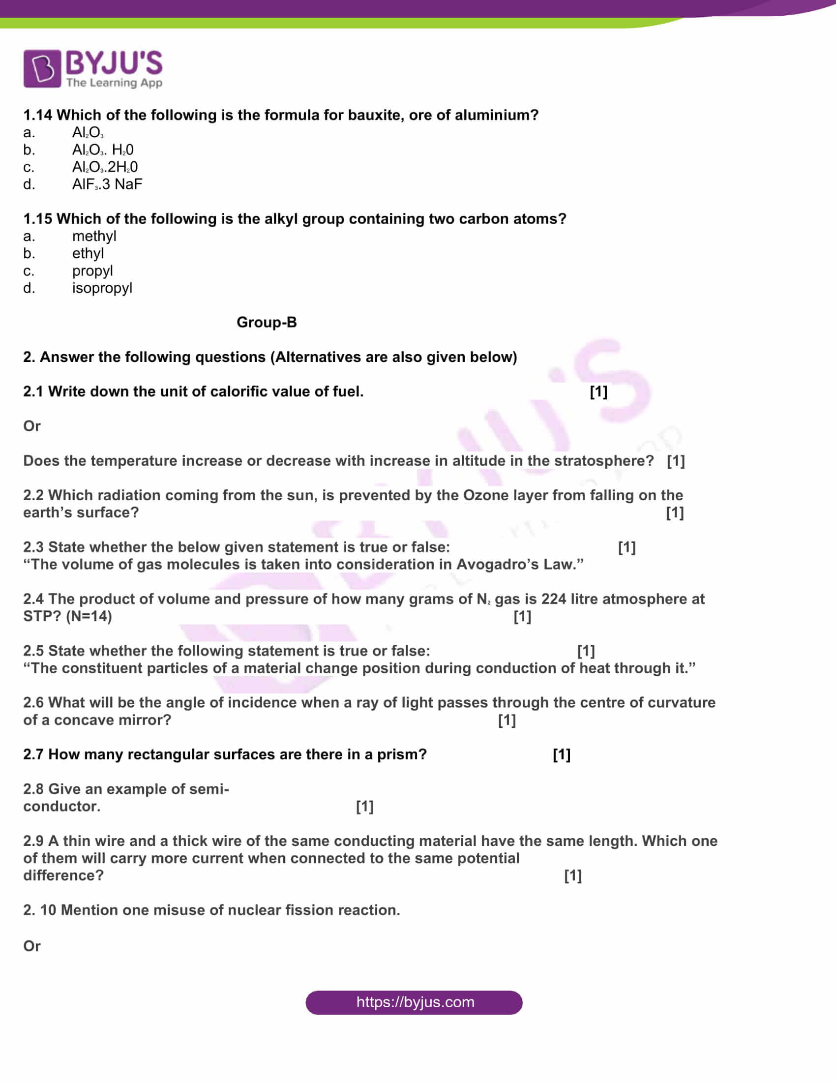 west bengal board class 10 physical science 2019 question paper 3