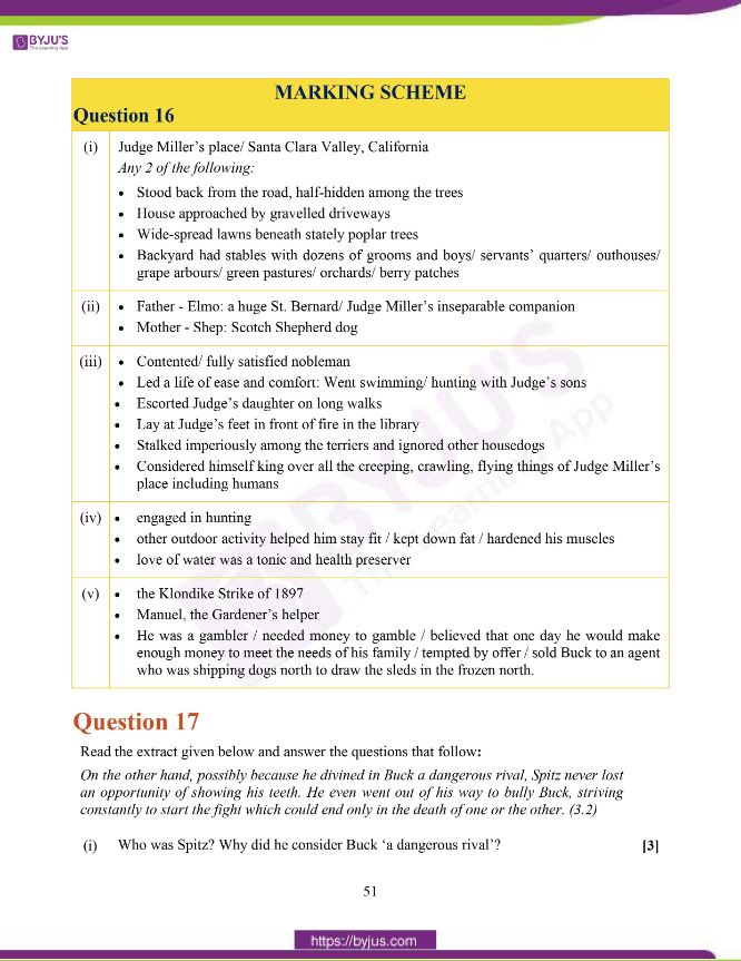 ICSE Class 10 English Literature Question Paper Solution 2020